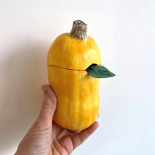 Pumpkin Salt Cellar with Leaf Spoon